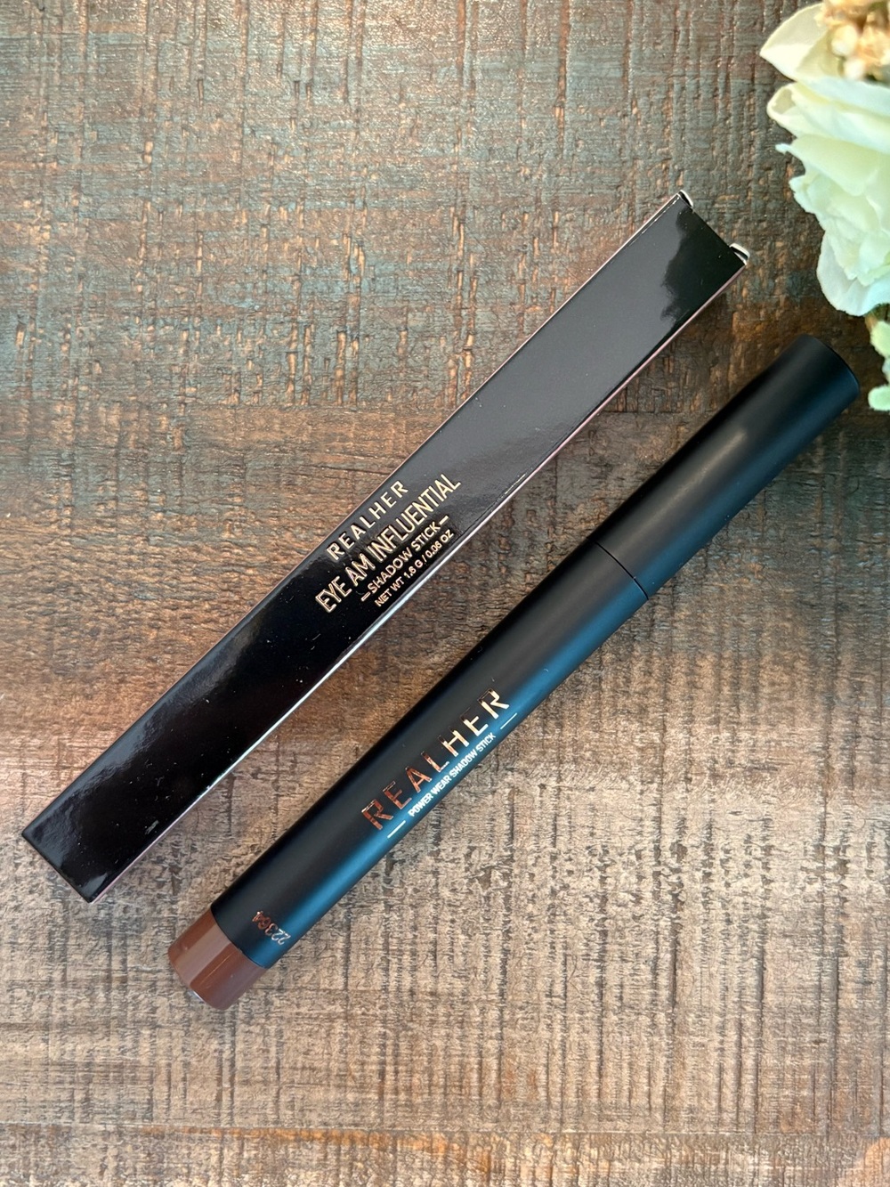 New REALHER Cream EYESHADOW STICK in EYE AM INFLUENTIAL {Chocolate Matte}